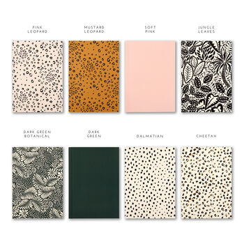 A5 Lay Flat Soft Pink Leopard Print Notebook Journal, 9 of 9