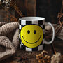 Checkmate Checkerboard Smiley Face Mugs Choice Of Six Colours, thumbnail 4 of 12