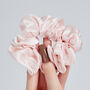 Silk Scrunchie Gift Box Hair Scrunchie Ponytail Holder Hairband Mulberry Silk Satin Luxurious Cream Pink Black Hair Tie Multi Pack, thumbnail 4 of 12