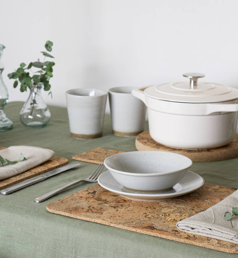 Ice Grey Cork Table Mats By LIGA