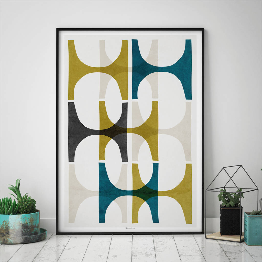 abstract geometric wall  art print by bronagh kennedy art 