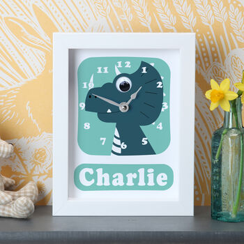 Personalised Childrens Dinosaur Clock, 4 of 10