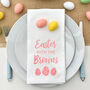 Personalised 'Easter With The' Egg Wreath Napkin, thumbnail 1 of 5
