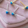 Tiny Opal Stacking Stud Earring, thumbnail 4 of 5