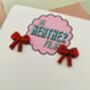 Bow Statement Stud Glitter Earrings, thumbnail 2 of 10