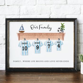 Personalised Football Shirts Print For Family, 2 of 12
