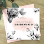 Vintage Inspired Floral Thank You Bridesmaid Card, thumbnail 1 of 4