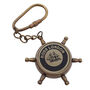 Bronze Ship Wheel Compass Keyring, thumbnail 5 of 9