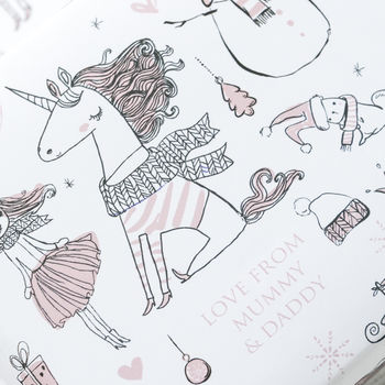 Personalised Unicorn Christmas Wrapping Paper, 2 of 3