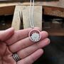 Large Framed Daisy Necklace In Silver And 18ct Gold, thumbnail 3 of 7