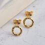 Gold Vermeil Faceted Circle Studs, thumbnail 4 of 7