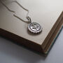 Compass Midi Necklace In Silver Or Gold, thumbnail 3 of 5