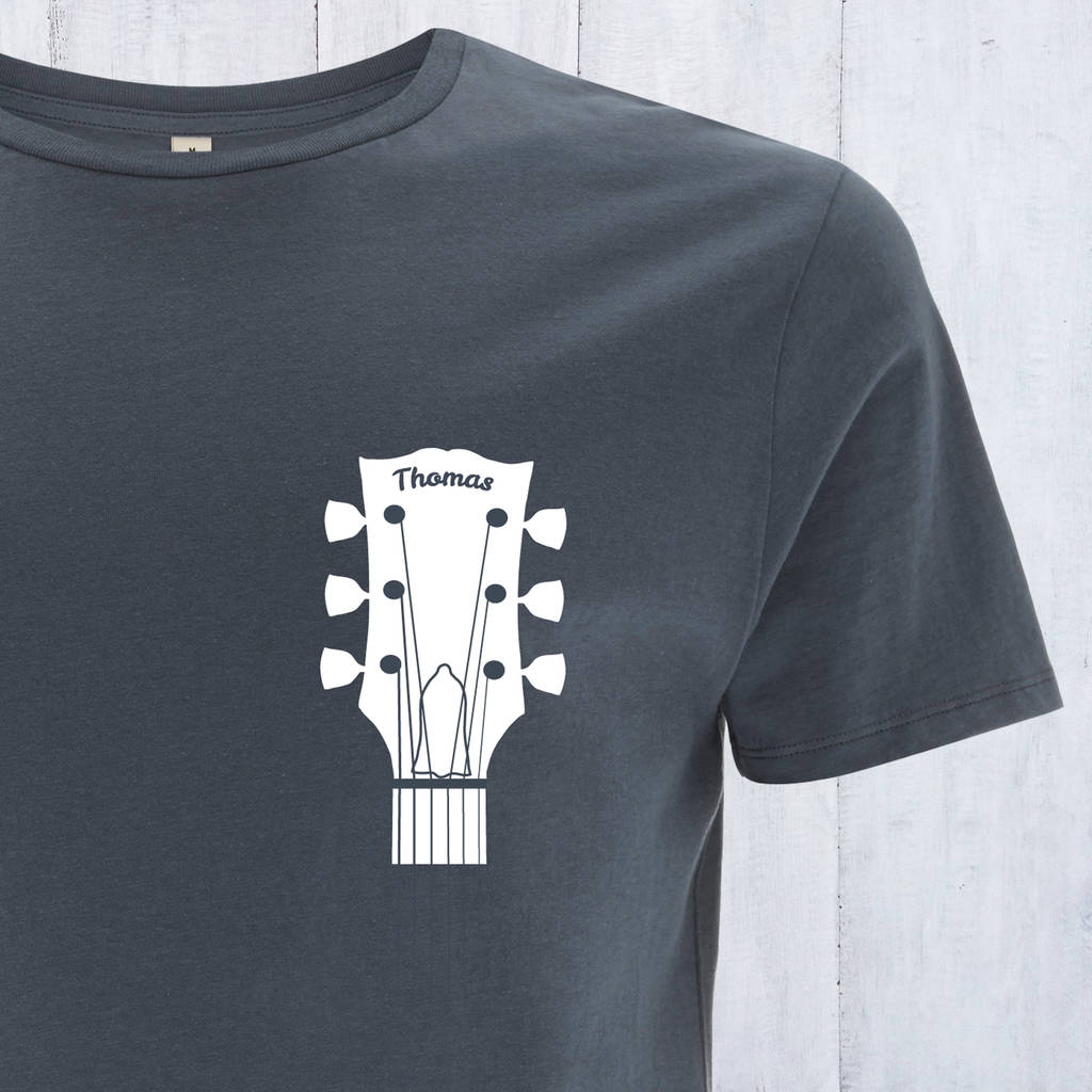 Gimnasio articulo arrojar polvo en los ojos Personalised Guitar Organic Cotton T Shirt By invisible friend |  notonthehighstreet.com