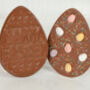 Chunky Flat Milk Chocolate Easter Egg Topped With Mini Eggs, thumbnail 1 of 3