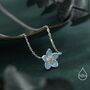 Sterling Silver Forget Me Not Flower Pendant Necklace, thumbnail 2 of 12