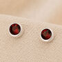 Sterling Silver January Birthstone Stud Earrings, thumbnail 1 of 8