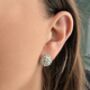One Of A Kind Coral Reef Inspired Sterling Silver Stud Earrings, thumbnail 8 of 9