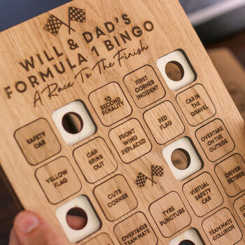 Personalised Set Of Two Car Racing Bingo Family Game, 5 of 5