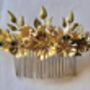 The Flora Veil Comb Leaf Flower Dramatic Hair Accessory Bridal, thumbnail 7 of 8