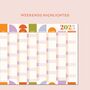 2025 Year Wall Planner | Geometric Citrus Splash, thumbnail 4 of 6