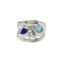 Silver Ring With Blue Topaz, Pearl And Lapis Lazuli, thumbnail 5 of 7