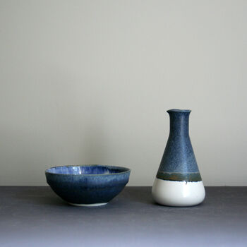 Jug And Bowl Gift Set Navy Milk Jug And Sugar Bowl, 4 of 4