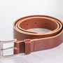 Luxury Monogramed Leather Belt, thumbnail 3 of 5