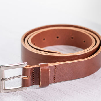 Luxury Monogramed Leather Belt, 3 of 5