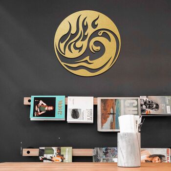 Handmade Wooden Fire And Water Wall Art For Modern Home Decor, 5 of 9