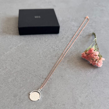 I Love You Sterling Silver Spinner Necklace, 7 of 11