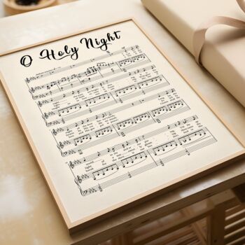 Vintage Music Sheet Poster O Holy Night Carol Lyrics, 8 of 8