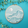Moonlight Seascape Embroidery Kit, Moonlit Ocean Craft Diy Kit, thumbnail 4 of 6