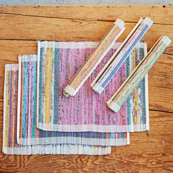Recycled Newspaper Woven Placemat, 4 of 8