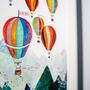 Personalised Mountain Air Balloons Print, thumbnail 2 of 7