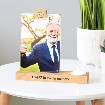 Personalised Memorial Candle Holder Photo Frame, 2 of 10