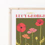 Personalised August Birth Flower Print, thumbnail 5 of 5