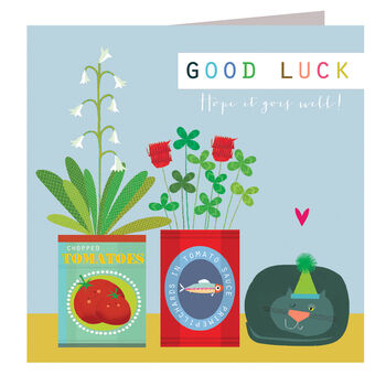 Good Luck Flowers Card, 2 of 4