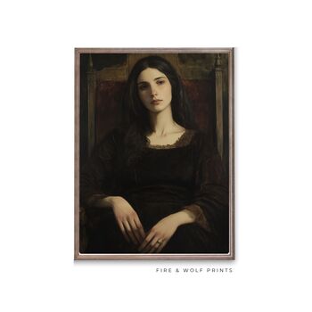 Vintage Portrait Art Print | Moody Wall Art | Dark Academia Home Decor, 7 of 11