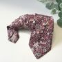 Liberty Tie In Burgundy Strawberry Thief Birds Motif, thumbnail 3 of 8