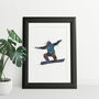 Set Of Four Snowboarder Wall Art Prints, thumbnail 4 of 6