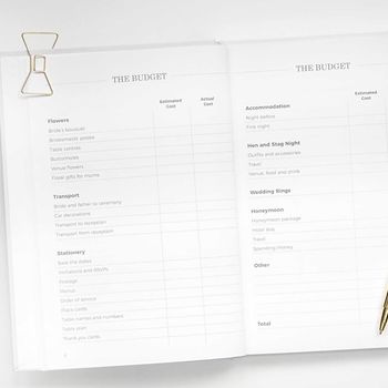 Wedding Planner Book Eucalyptus | Engagement Gift, 7 of 12