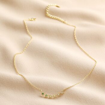 Ombre Crystal Star Bar Necklace In Gold, 7 of 10