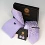 Lavender Wedding Tie Set And Socks Groomsmen Gift, thumbnail 4 of 11