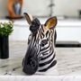 Hand Painted Ceramic Zebra Head Vase, thumbnail 1 of 3