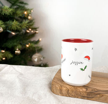 A Sketchy Christmas Personalised Mug, 2 of 3
