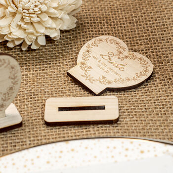 Floral Heart Freestanding Place Setting Decorations, 3 of 3