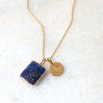 The Duo Lapis Lazuli Necklace, 3 of 9