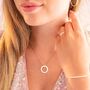 Eternal Ring Personalised Message Statement Necklace, thumbnail 2 of 9