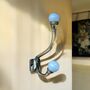 Antique Bronze And Crackled Grey Ceramic Coat Hook, thumbnail 2 of 3