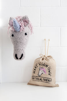 Giant Unicorn Head Knitting Kit, 2 of 7